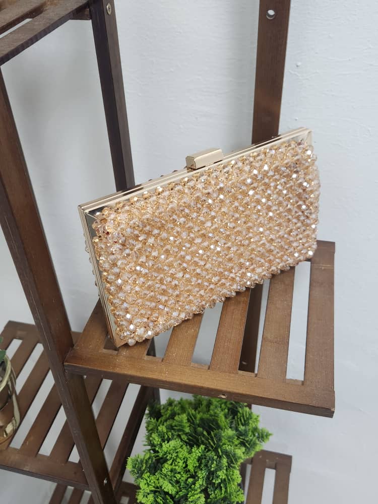 Champagne Crystal Clutch